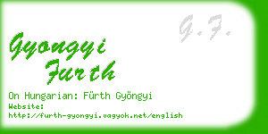 gyongyi furth business card