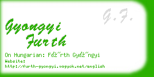 gyongyi furth business card